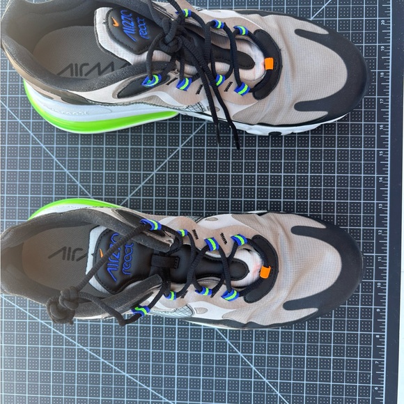 Nike Air Max 270 React White Grey Electric Green - Picture 1 of 7
